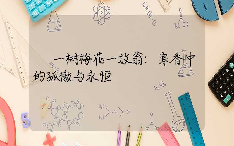 一树梅花一放翁:寒香中的孤傲与永恒